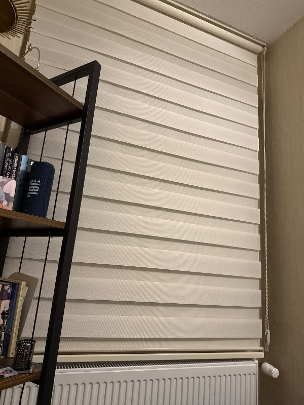 Asyhome Ekru Bambu Zebra Perde