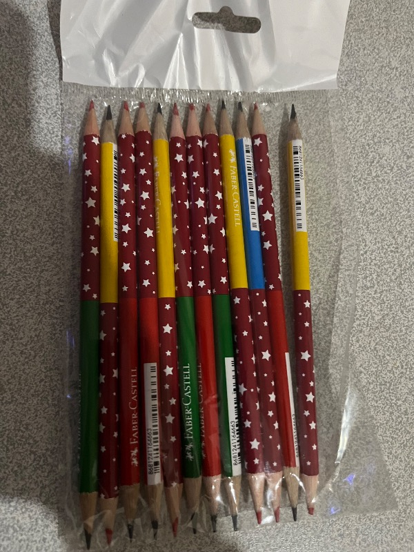 Faber-Castell Siyah-Kırmızı Renkli Kurşun Kalem 12'li