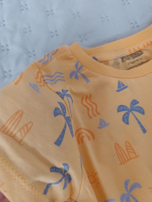Hellobaby Basic Erkek Palmiye Ağacı Baskılı T-Shirt Erkek Bebek