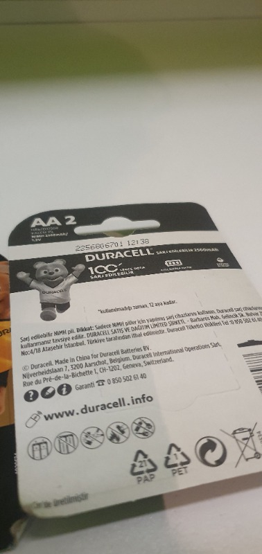 Duracell Şarj Edilebilir AA Kalem Pil 2500 Mah 4'Lü Paket