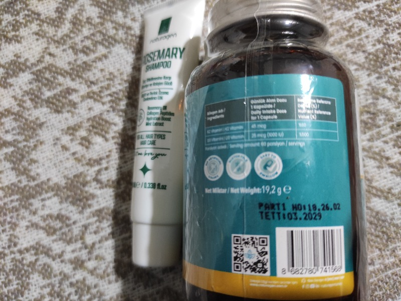 Naturagen Vitamin D3 + K2 1000 IU 60 Softgel Kapsül Gluten Free TR Menşeli Takviye Edici Gıda