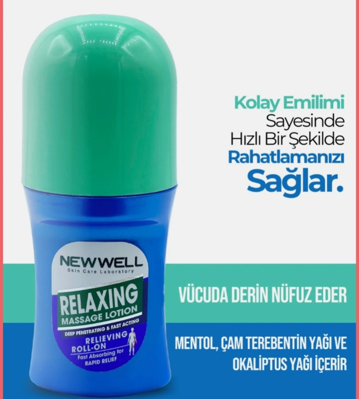 New Well Mentollü Masaj Losyonu - Çam Terebentin ve Okaliptus Yağı ile Ferahlatıcı ve Rahatlatıcı Etki, 50 ml