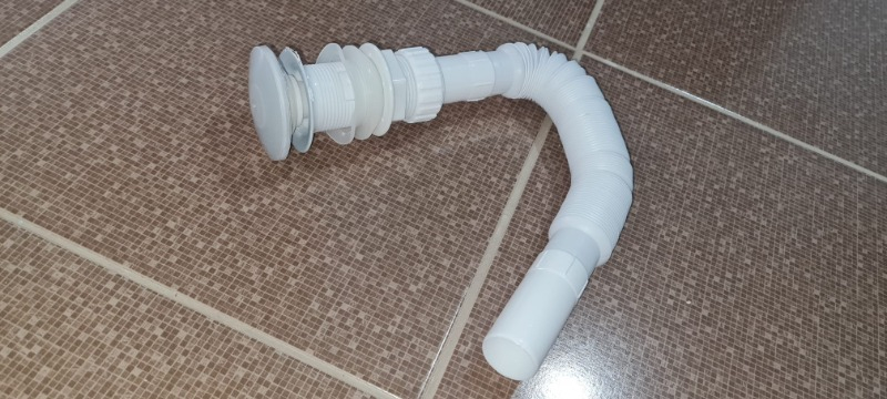Donau Koku Önleyicili Pop-up Bas Aç Körüklü Banyo Lavabosu Gider Sifonu Gri Renk