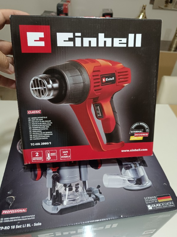 Einhell Sıcak Hava Tabancası TC-HA 2000/1 (2.000 W, 2 sıcaklık kademesi 350°C/550°C, 2 güç kademesi, aşırı ısınma koruması, 2 parçalı aksesuar dahil) - 4520184