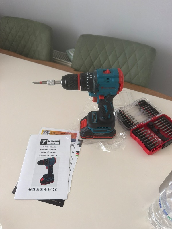Catpower 1025 Kömürsüz Darbeli Akülü Matkap 20V 2 Ah Lion