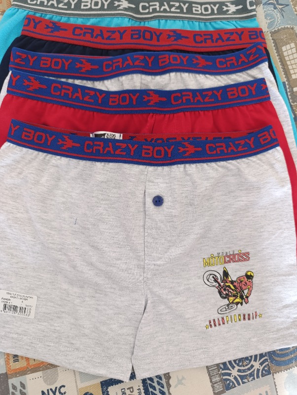 Tutku Erkek Çocuk Elastan Baskılı Boxer 6'lı Paket
