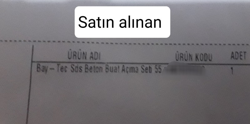Bay-Tec Sds Beton Buat Açma Seti 55 mm