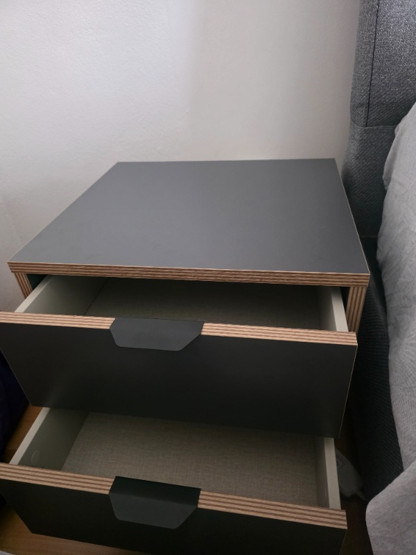 Sarmobi Arden 2 Çekmeceli Komodin Modern Tasarım Suntalam Malzemeden Üretim 45x52x40 cm