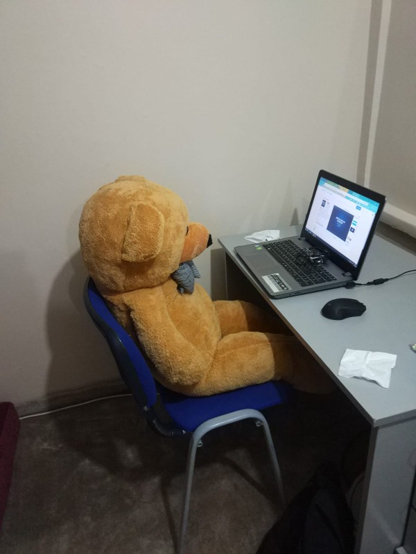 Ritoys 130 cm Papyonlu Dev Boy Peluş Ayı lik Kahverengi Ayıcık