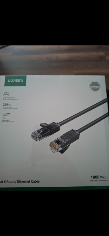 UGREEN CAT6 Ethernet Kablosu, 2 Metre, Siyah, 20160