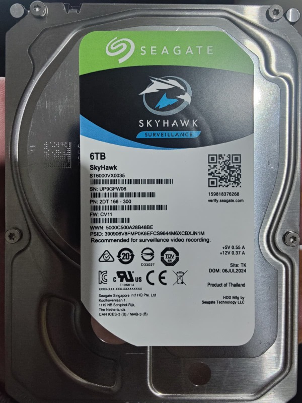 Seagate 4TB Skyhawk RV ST4000VX016 3.5" 5900Rpm 256 MB 7x24 Güvenlik Hdd (Resmi Distribitör Ürünü)