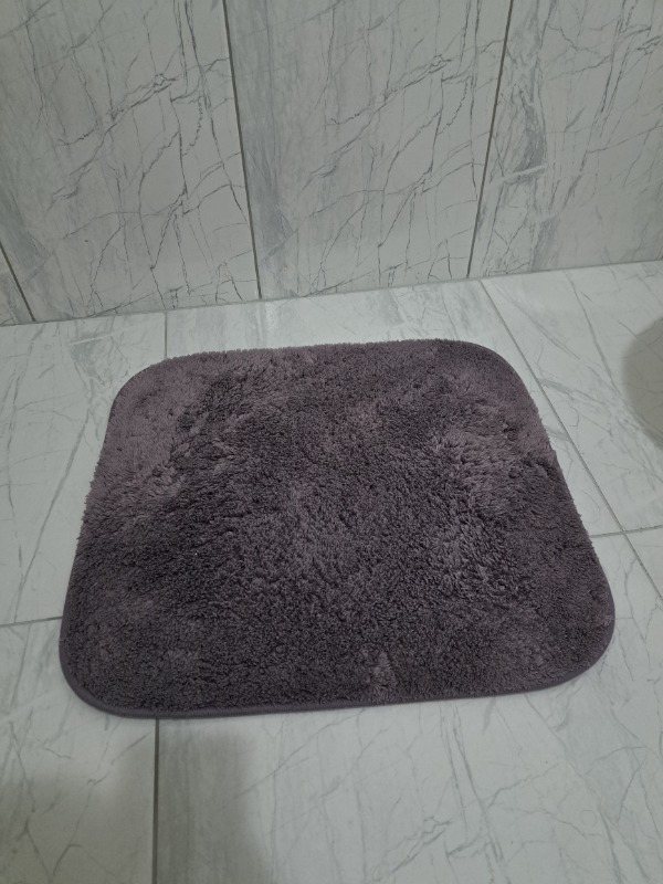 Madame Coco Carol 2'li Banyo Paspası - Koyu Mürdüm - 50 x 80 + 45 x 50 cm