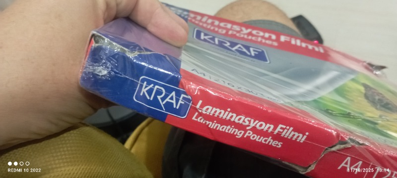 Kraf Laminasyon Filmi Parlak A4 125Mic 100'lü 2124