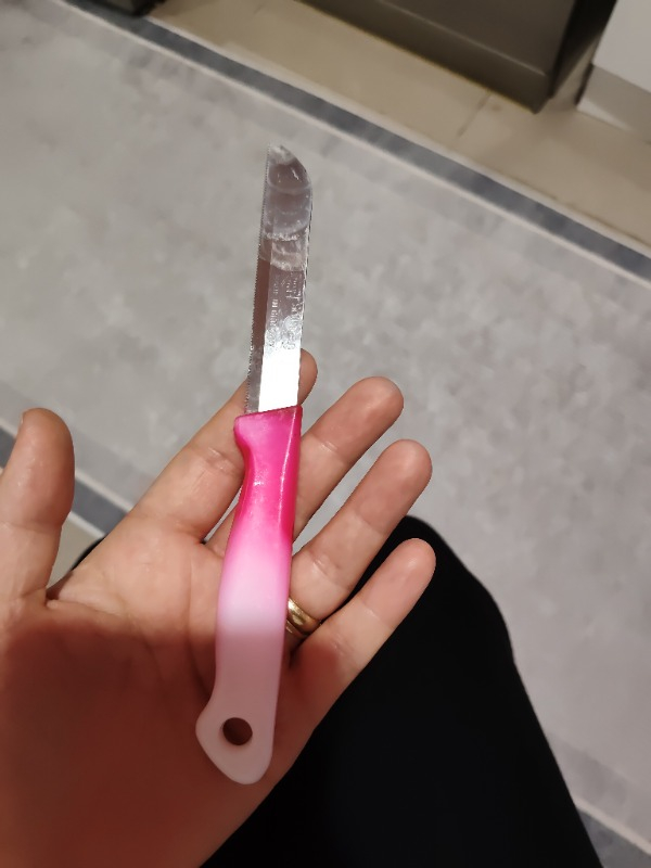 Solingen Meyve Sebze Bıçağı Ebruli Pembe-Beyaz 6'lı