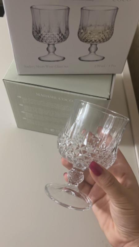 Madame Coco Audrey 4'lü Kısa Boy Şarap Kadehi Seti 170 ml