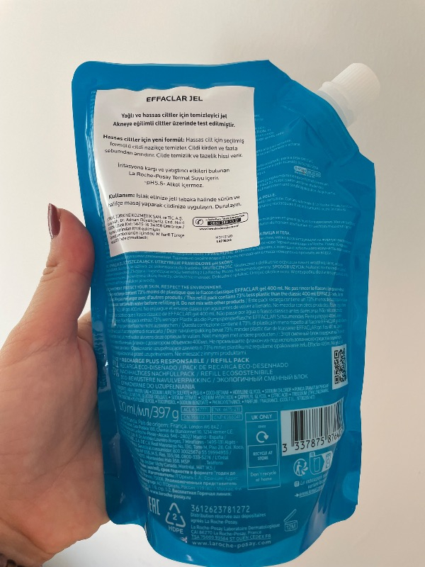 La Roche-Posay Effaclar Yağlı Ciltler Için Temizleme Jeli 400ml - Refill