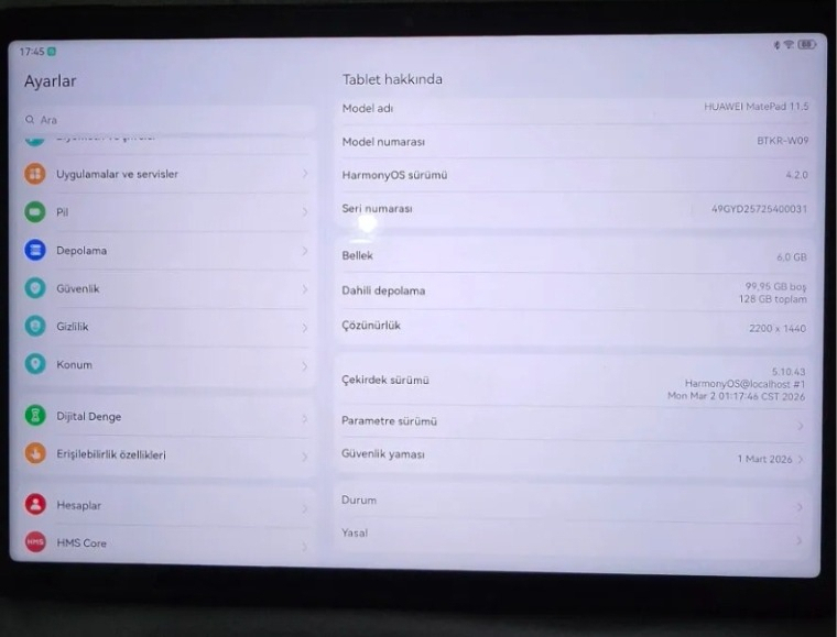 Huawei Matepad 11.5" Papermatte Edition 8GB 256GB Ada Mavisi + Klavye