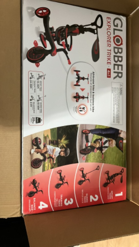 Globber Explorer 4in1 Trike Bisiklet - Kırmızı