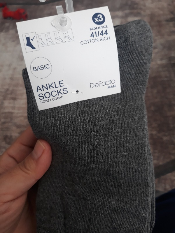 DeFacto Erkek Pamuklu 3'lü Uzun Çorap T9595AZNS