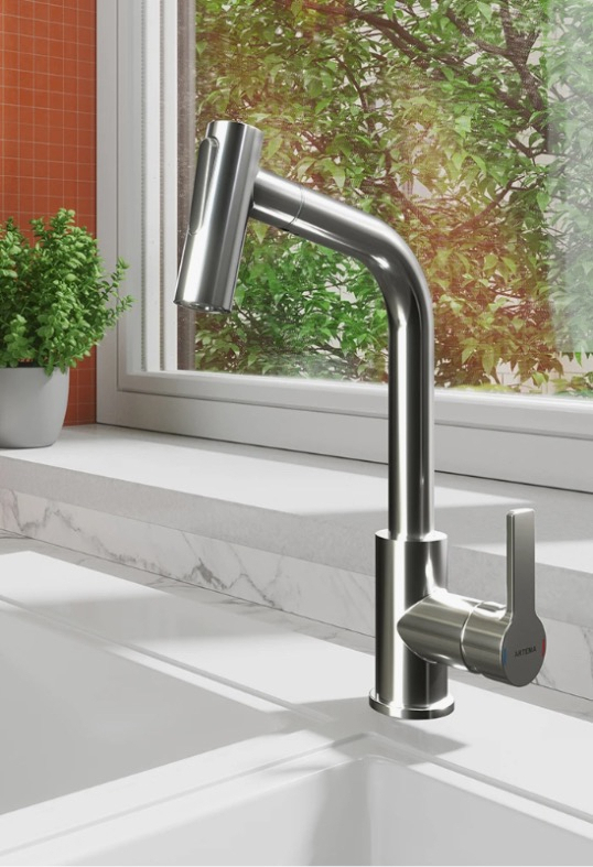Artema Maestro A42146 Pull-Out Eviye Mutfak Bataryası, Krom