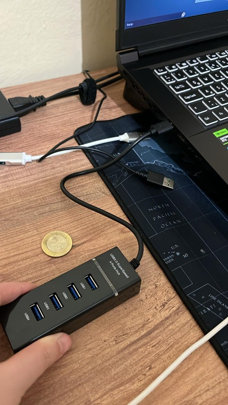 Alfais 4360 4 Port USB 3.0 Hub Switch Çoklayıcı Çoğaltıcı Adaptör