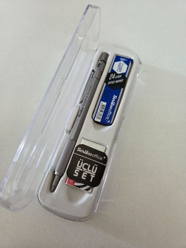 Scrikss Kurşun Gri Graph-x 0.7 mm Kalem Silgi Uç Seti
