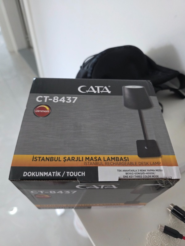 Cata CT-8438 Toronto Şarjlı Masa Lambası Gold Renk Alüminyum Malzeme Modern Tasarım