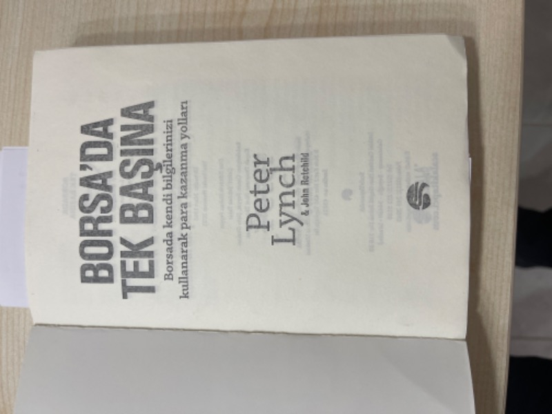 Borsada Tek Başına Peter Lynch  John Rothchild,peter Lynch