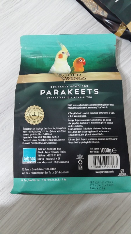 Gold Wings Premium Paraket Yemi1 Kg
