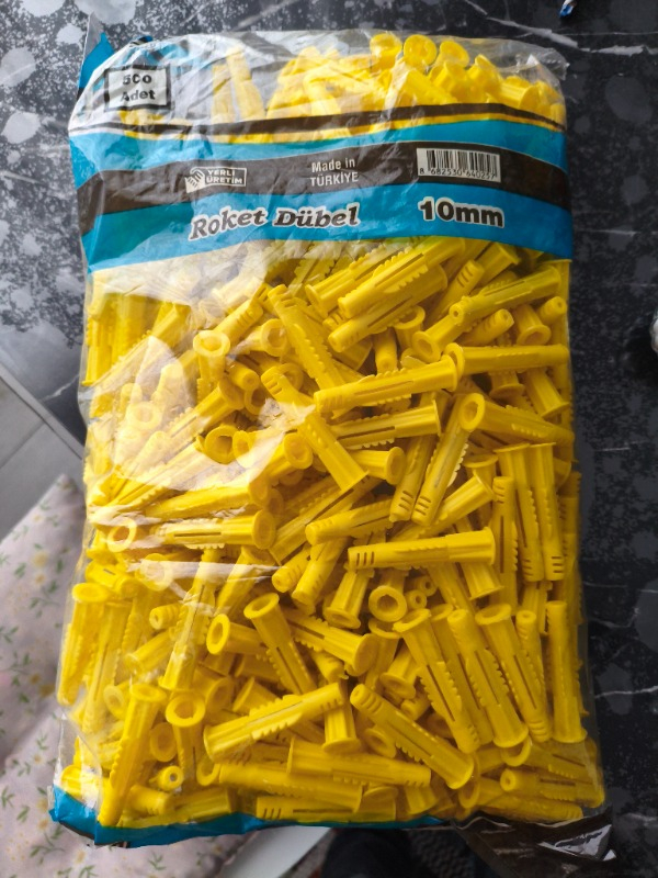 Tok Pazar Sarı Roket Dübel 8mm 500ADET