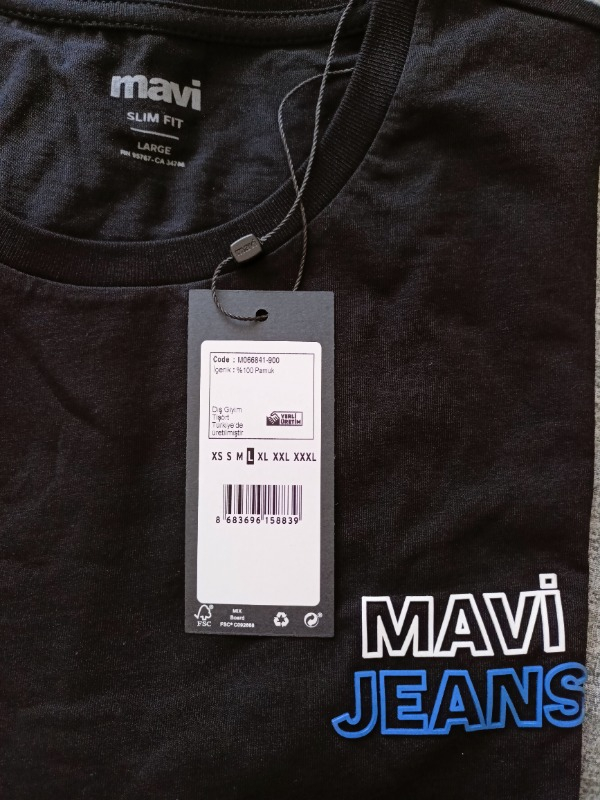 Mavi Erkek Mavi Jeans Baskılı Siyah Tişört 066841-900