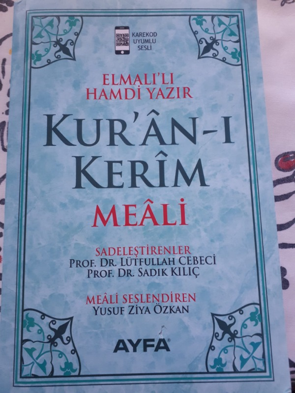 Kuranı Kerim Metinsiz Yüce Meali Orta Boy Karton Kapak- Elmalılı Hamdi Yazır