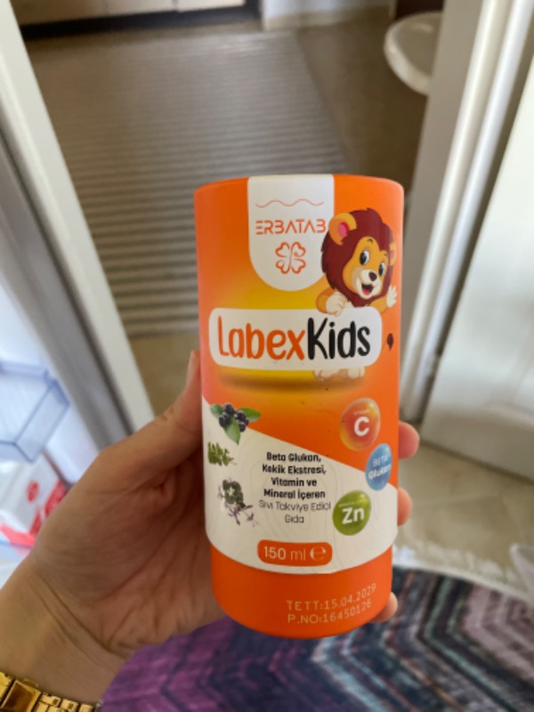 Erbatab Labex Kids Çinko Kekik Beta Glukan Karamürver Çocuk Multivitamin Şurup 150 ML