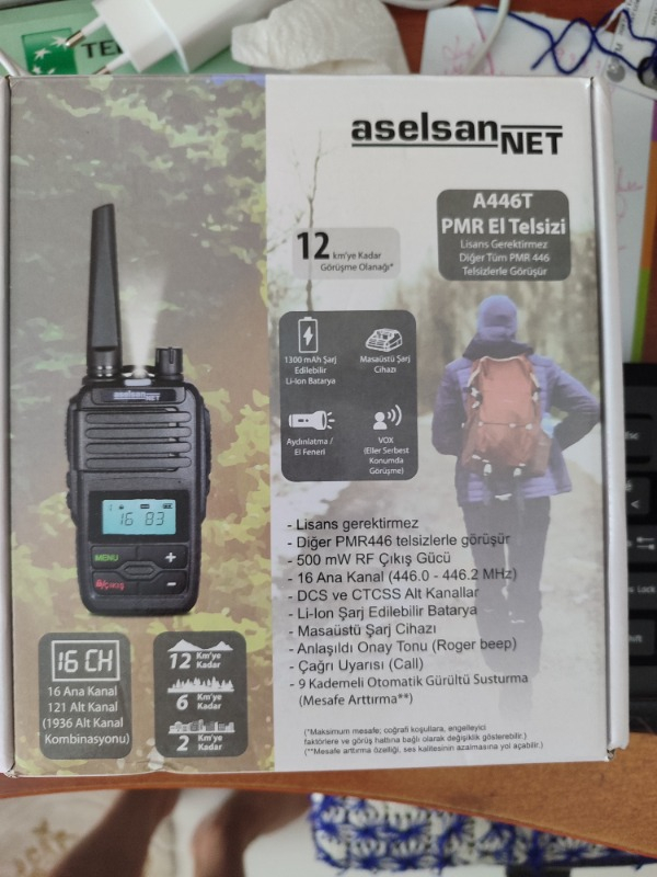 Aselsan A446T Pmr Lisanssız El Telsizi