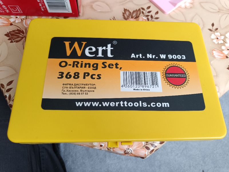 Wert 9003 O-Ring Seti, 368 Parça