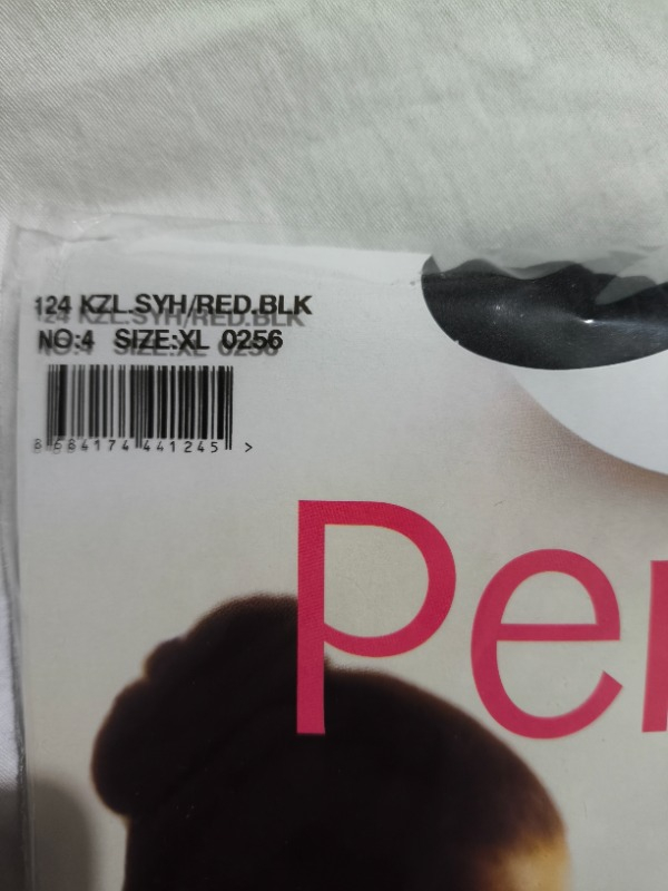 Penti Fit 15 Kızıl Siyah Külotlu Çorap