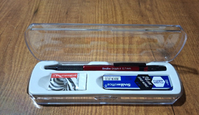 Scrikss Graph-X Metal Versatil Kalem Seti 0.7 Mm Kırmızı