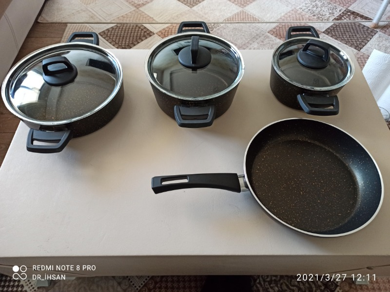 Karaca Biogranit Blackgold New 7 Parça Tencere Seti