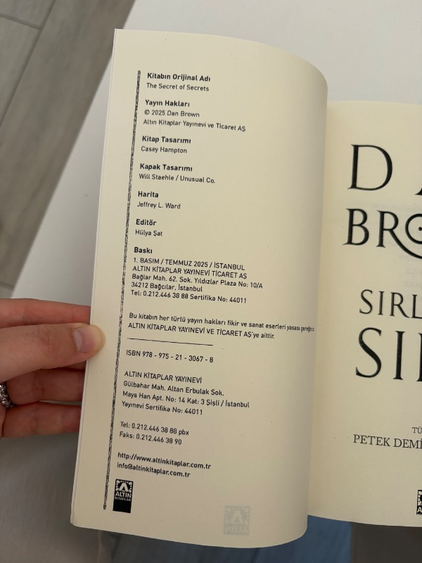 Altın Kitaplar Sırların Sırrı -Dan Brown