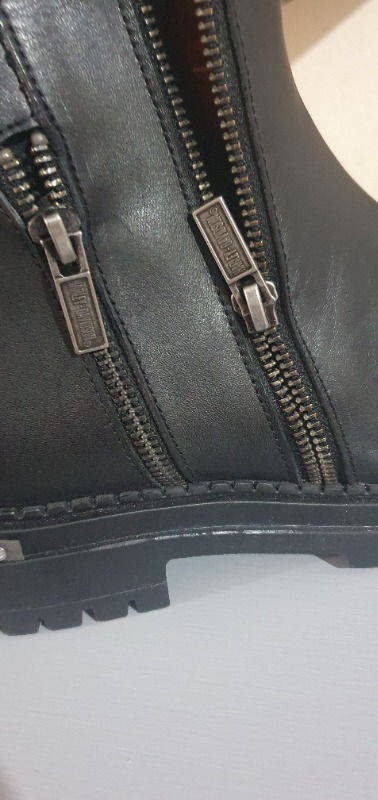 Harley Davidson Peking Fermuarlı Siyah Kadın Bot
