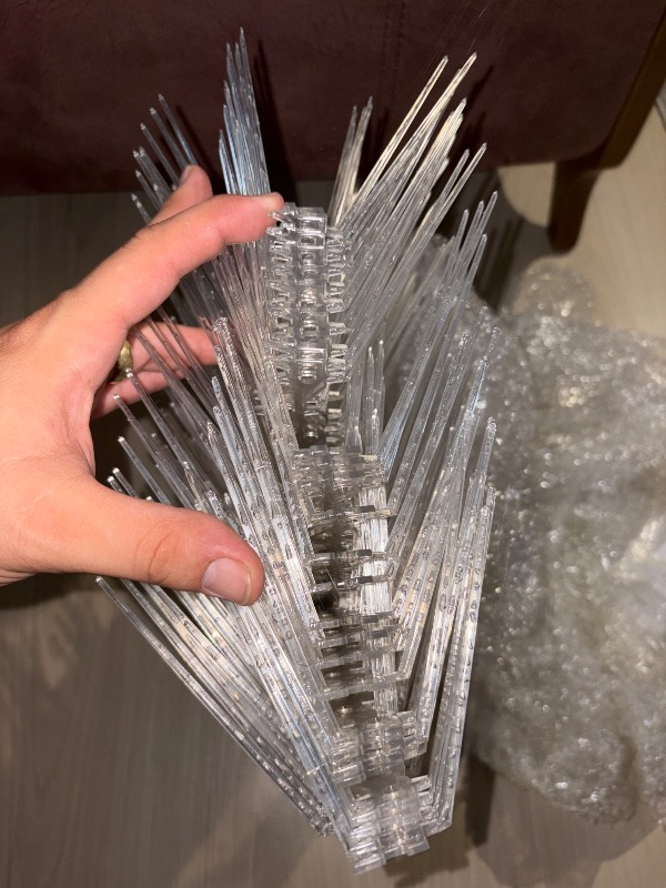 Belirtilmemiş EXPEL Plastik Kuşkonmaz Bariyer Kuş Engelleyici Tel 3D Model 10'lu