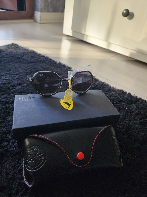 RAY-BAN FERRARI  3703M F03011 51  Erkek GÜMÜŞ Yuvarlak Çerçeve Güneş Gözlüğü