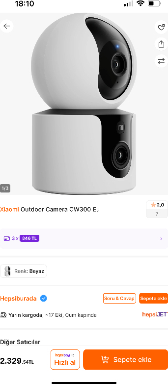 Xiaomi Outdoor Camera CW300 Eu