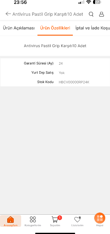 Antivirus Pastil Grip Karşıtı10 Adet