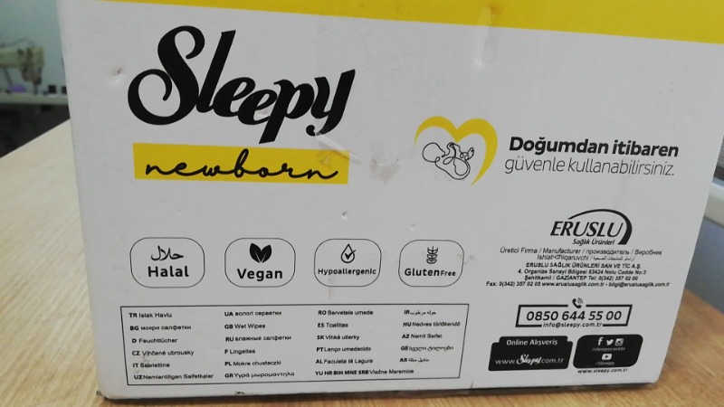 Sleepy Natural Yenidoğan Islak Pamuklu Havlu 12x40 (480 Yaprak)