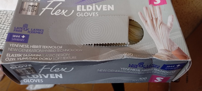 Reflex Flex Eldiven Tek Kullanımlık Pudrasız Pudrasız Eldiven - 100'lü Kutu