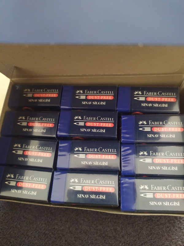 Faber-Castell Sınav Silgisi Dust-Free Mavi  24’lü Paket