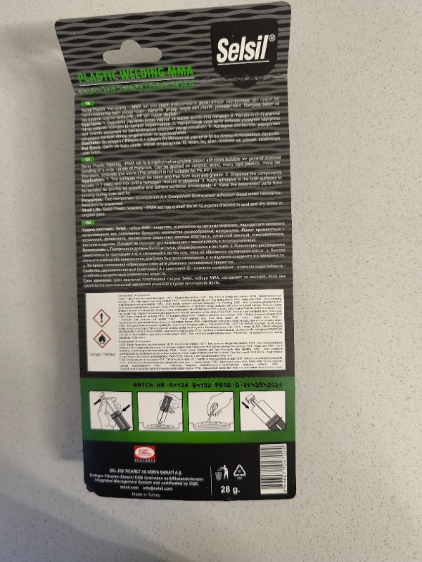 Selsil Enjektör Tip Plastik Yapıştırıcı 28 Gr