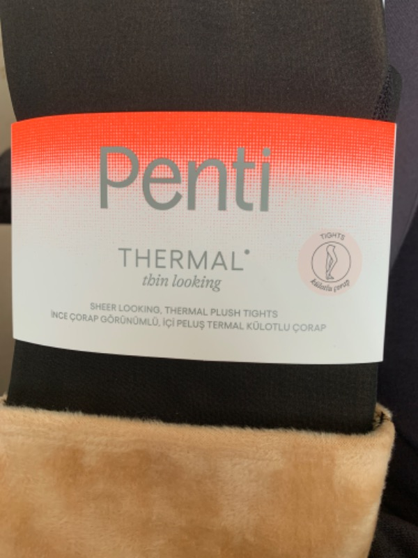 Penti Thin Looking Termal İçi Peluşlu Siyah Külotlu Çorap