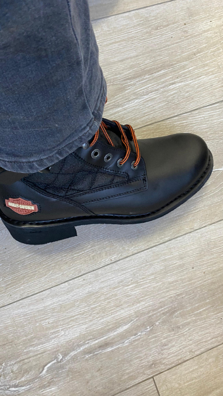 Harley Davidson New Worker Erkek Siyah Deri Bot